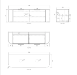 Bondi 1500mm Satin White Fluted Wall Hung Curve Vanity - Image 11