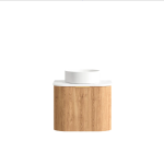 Bondi 600mm Woodland Oak Fluted Curve Vanity