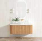 Bondi 1200mm Woodland Oak Fluted Curve Vanity - Image 8
