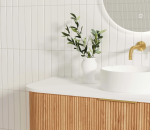 Bondi 1200mm Woodland Oak Fluted Curve Vanity - Image 5