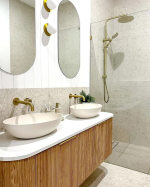 Bondi 1500mm Woodland Oak Fluted Curve Vanity - Image 6