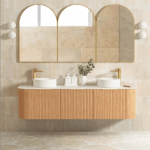Bondi 1800mm Woodland Oak Fluted Curve Vanity - Image 2
