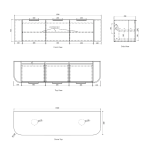 Bondi 1800mm Woodland Oak Fluted Curve Vanity - Image 10