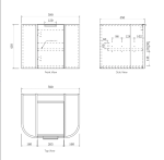 Bondi 600mm Natural Oak Wall Hung Curve Vanity - Image 9