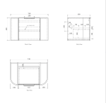 Bondi 750mm Natural Oak Wall Hung Curve Vanity - Image 7