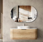 Bondi 1200mm Natural Oak Wall Hung Curve Vanity - Image 8