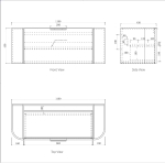 Bondi 1200mm Natural Oak Wall Hung Curve Vanity - Image 13