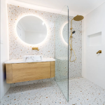 Bondi 1200mm Natural Oak Wall Hung Curve Vanity - Image 2