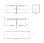 Bondi 1500mm Natural Oak Wall Hung Curve Vanity - Image 15