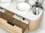 Bondi 1500mm Natural Oak Wall Hung Curve Vanity - Image 9