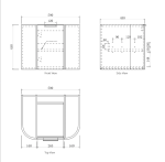 Bondi 600mm Black Oak Wall Hung Curve Vanity - Image 8