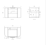 Bondi 750mm Black Oak Wall Hung Curve Vanity - Image 10