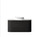 Bondi 900mm Black Oak Wall Hung Curve Vanity - Image 4