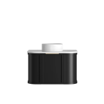 Hampshire 750mm Satin Black Wall Hung Curve Vanity