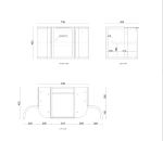 Hampshire 750mm Satin Black Wall Hung Curve Vanity - Image 14