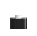 Hampshire 750mm Satin Black Wall Hung Curve Vanity - Image 12