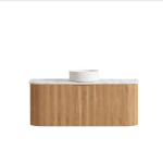 Bondi 1200mm Woodland Oak Fluted Curve Vanity
