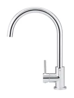 Round Gooseneck Kitchen Mixer Tap - Image 4