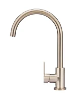 Round Gooseneck Kitchen Mixer Tap with Paddle Handle - Image 15