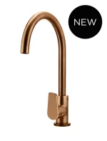 Round Gooseneck Kitchen Mixer Tap with Paddle Handle - Image 8