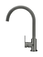 Round Gooseneck Kitchen Mixer Tap with Paddle Handle - Image 12