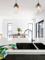 Round Gooseneck Kitchen Mixer Tap with Pinless Handle - Image 2