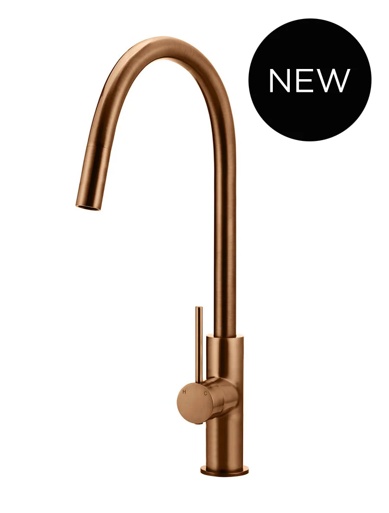 Round Piccola Pull Out Kitchen Mixer Tap - Image 8