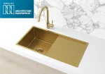 Lavello Kitchen Sink - Single Bowl & Drainboard 840 x 440 - PVD - Image 7