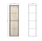 Byron Tall Boy 350x300x1200 Natural Oak - Image 4