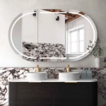 LED Bondi 1500x900 Black Oak Shaving Cabinet - Image 2