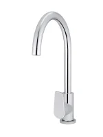 Round Gooseneck Kitchen Mixer Tap with Paddle Handle - Image 4