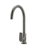 Round Gooseneck Kitchen Mixer Tap with Paddle Handle - Image 13