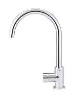 Round Gooseneck Kitchen Mixer Tap with Pinless Handle - Image 4
