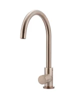 Round Gooseneck Kitchen Mixer Tap with Pinless Handle - Image 27