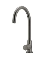Round Gooseneck Kitchen Mixer Tap with Pinless Handle - Image 21