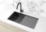 Lavello Kitchen Sink - Single Bowl & Drainboard 840 x 440 - PVD - Image 8