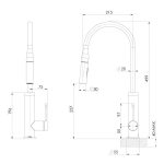 Deja Pull Out Sink Mixer 220mm - Image 6