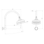 Cromford High-Rise Shower Arm and Rose - Image 5