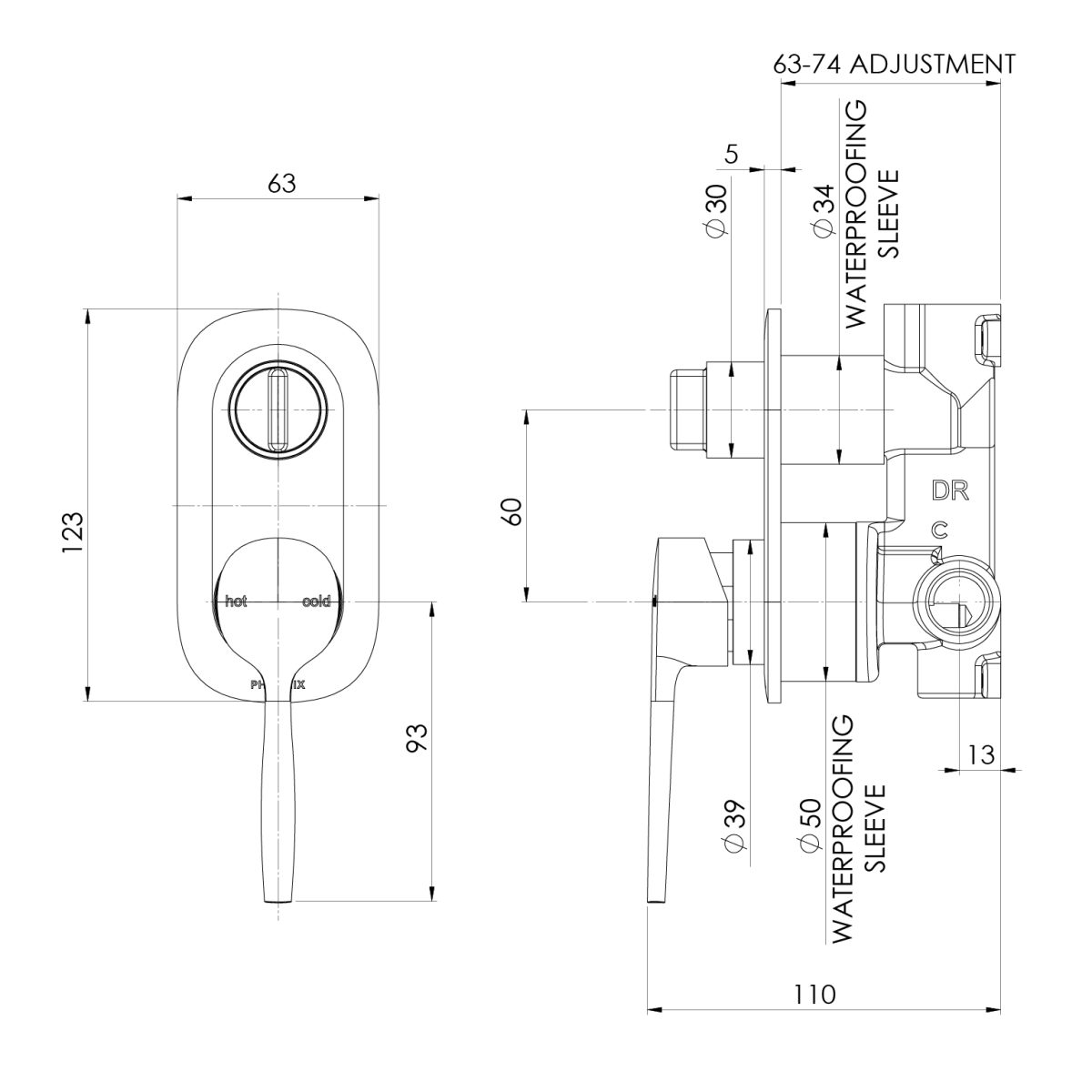 Vask SwitchMix Shower / Bath Diverter Mixer (Fit-Off Kit Only) – Lead Free - Image 5
