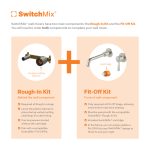 Wiltern SwitchMix Wall Basin / Bath Mixer Set 190mm (Fit-Off Kit Only) – Lead Free - Image 5