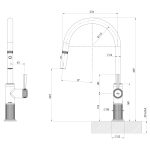 Wiltern Pull Out Sink Mixer 230mm – Lead Free - Image 5