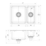 2000 Series 1 and 1/2 Bowl Sink - Image 2