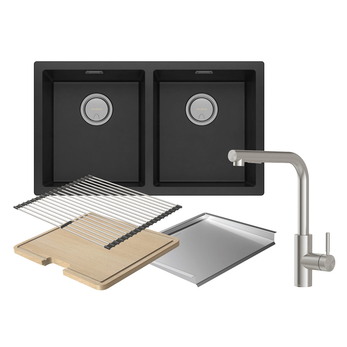 Sink Package 1 – Matte Black Sink & Stainless Steel Mixer - Image 8