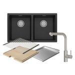 Sink Package 1 – Matte Black Sink & Stainless Steel Mixer - Image 8