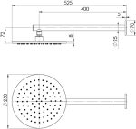 Vivid Slimline SS 316 Shower Arm and 250mm Round Rose - Image 8