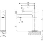 Vivid Slimline SS 316 Basin Mixer – Lead Free - Image 5