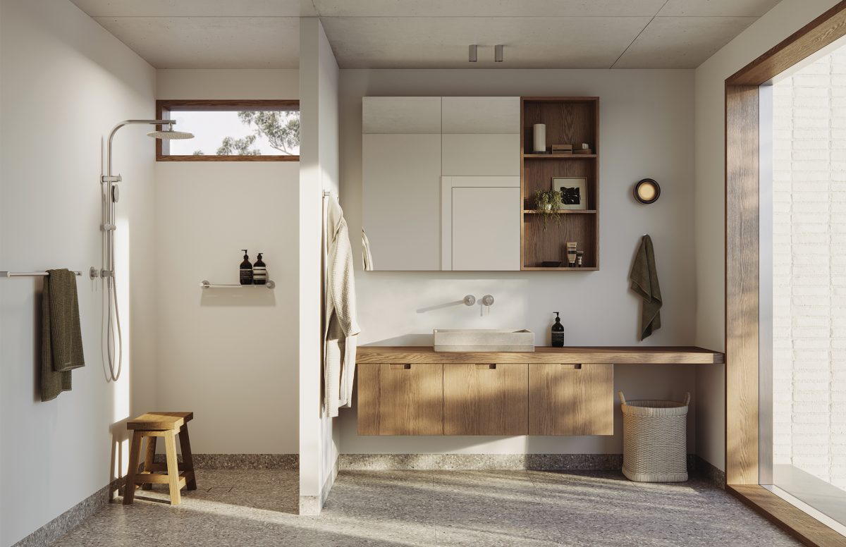 Vivid Slimline SS 316 Wall Basin / Bath Mixer Set 180mm - Image 5