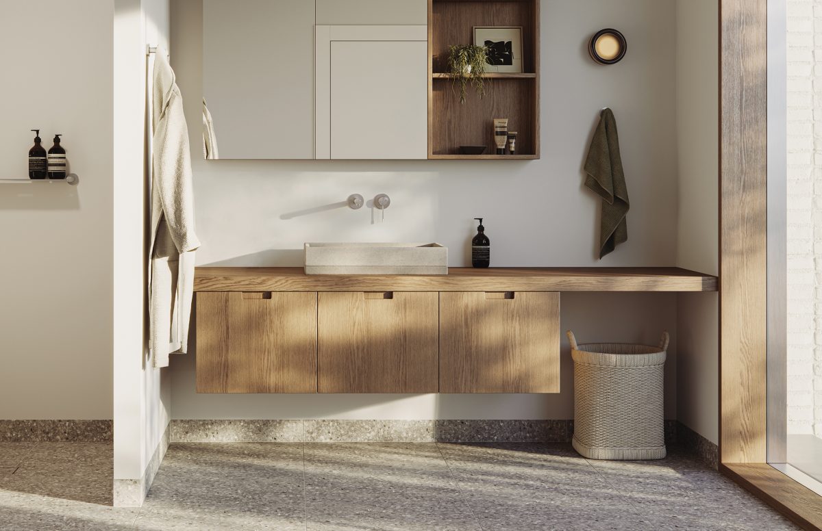 Vivid Slimline SS 316 Wall Basin / Bath Mixer Set 180mm - Image 4